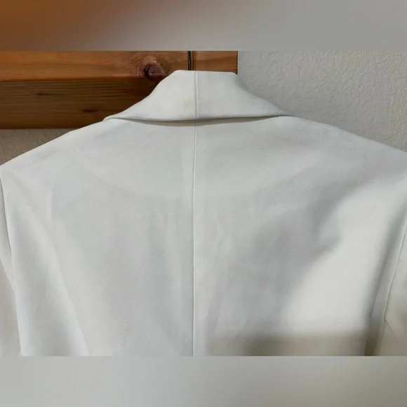 Alice + Olivia Wheaton Shawl Colllar Wrap Blazer in Off White - Picture 10 of 16